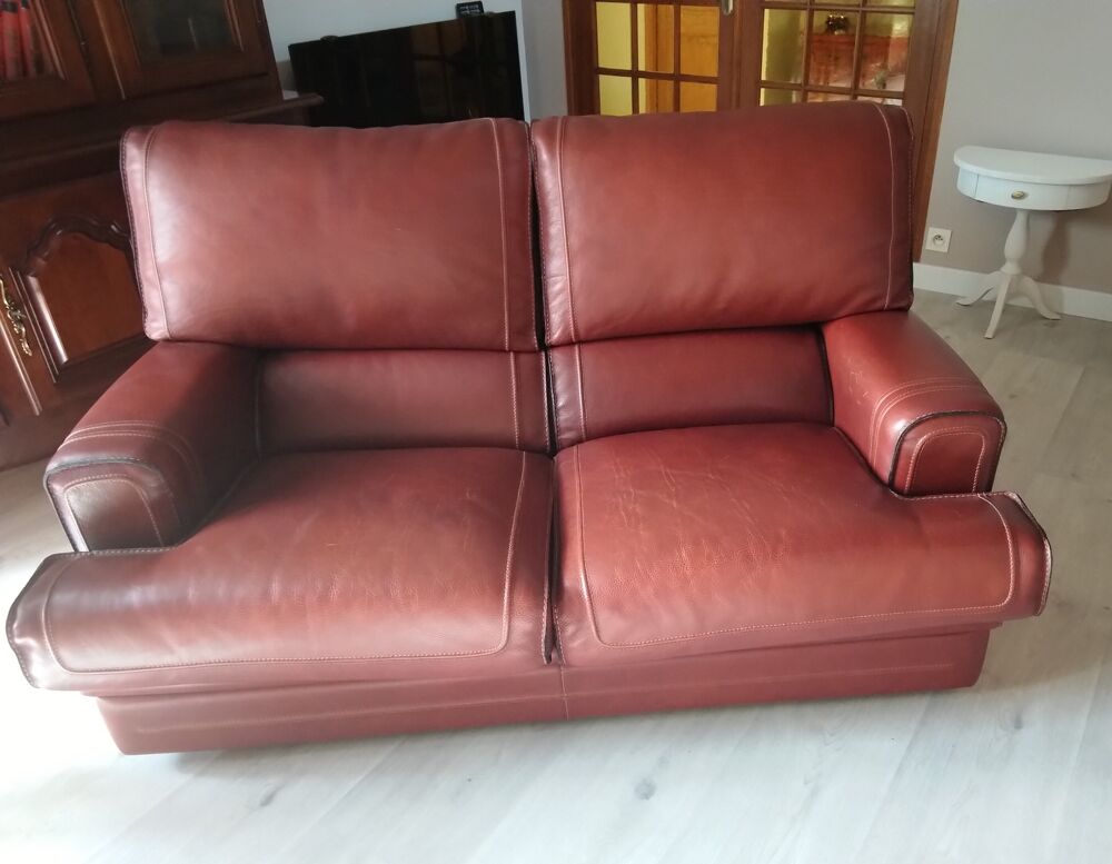 Canape cuir qualit&eacute; pleine fleur. Marque Roche Bobois, , Meubles