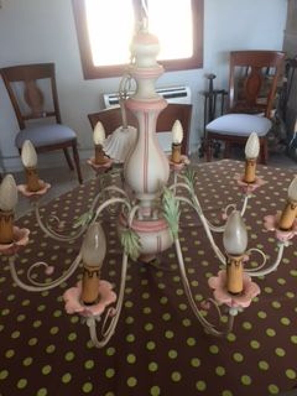 LUSTRE PASTEL 8 BRANCHES A SAISIR Décoration