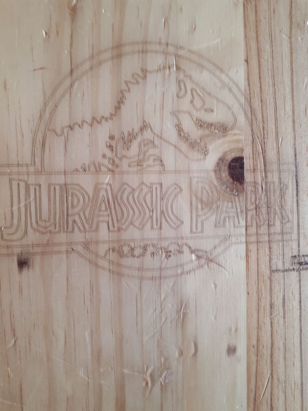 Coffre ou malle &agrave; jouets et banc Jurassic-Park en pin massif Mobilier enfants