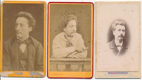CDV Portraits de Jules Borgey Sculpteur Ébéniste à Grenoble 80 Loches (37)