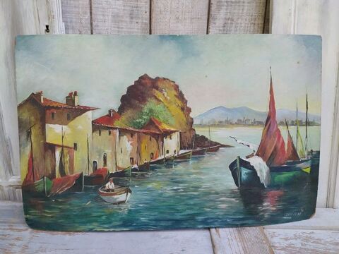 Ancien Tableau Marine Pêcheurs Signé L. Benizeau
70 Loches (37)