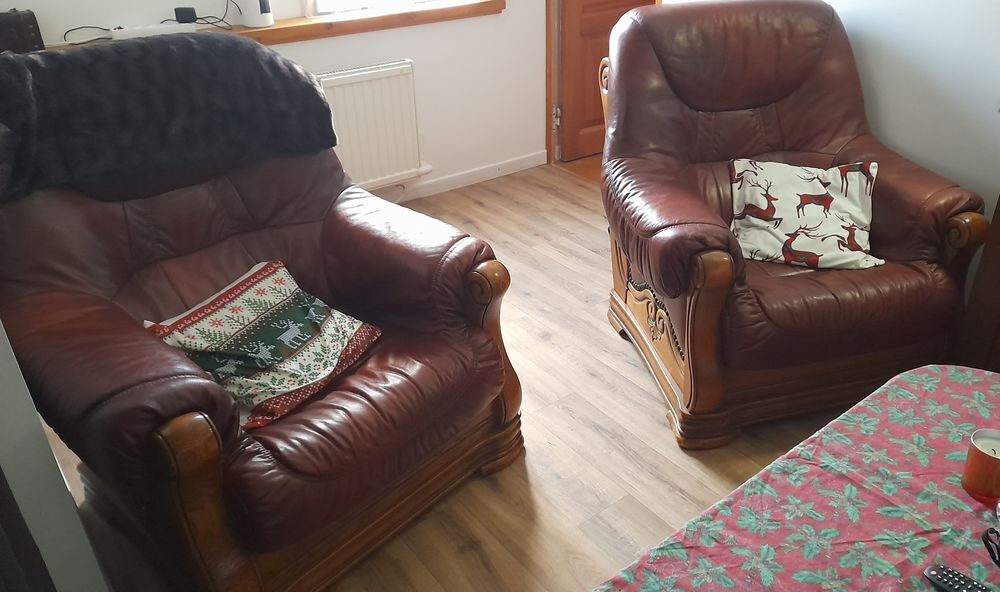 2 fauteuils en cuir pour 50 euros Meubles