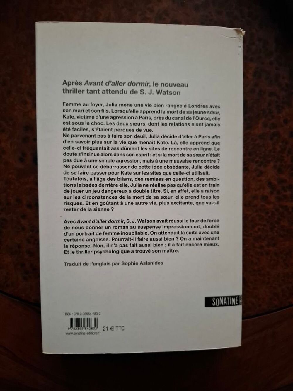 Une autre vie - Steven J. Watson - 2015 - bon &eacute;tat Livres et BD