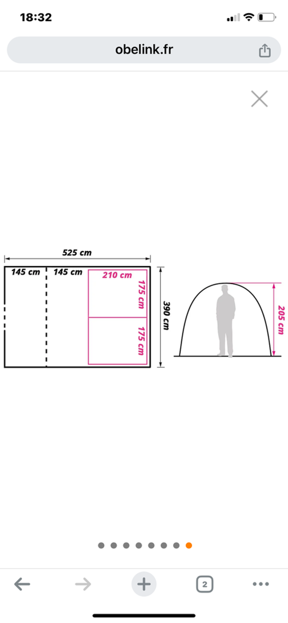 Tente 6places Jardin