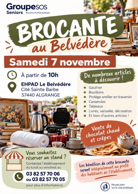 Brocante d'automne de l'EHPAD du belvédère 0 Algrange (57)