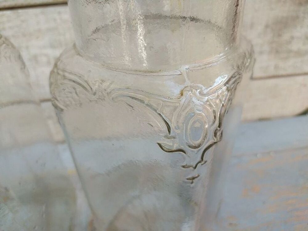 Anciens Bocaux &agrave; Bonbons Bocal en Verre Commerce 1900 Décoration