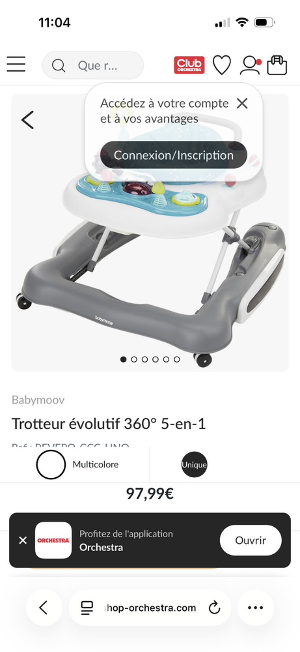 Trotteur 5 en 1 babymoov Puériculture