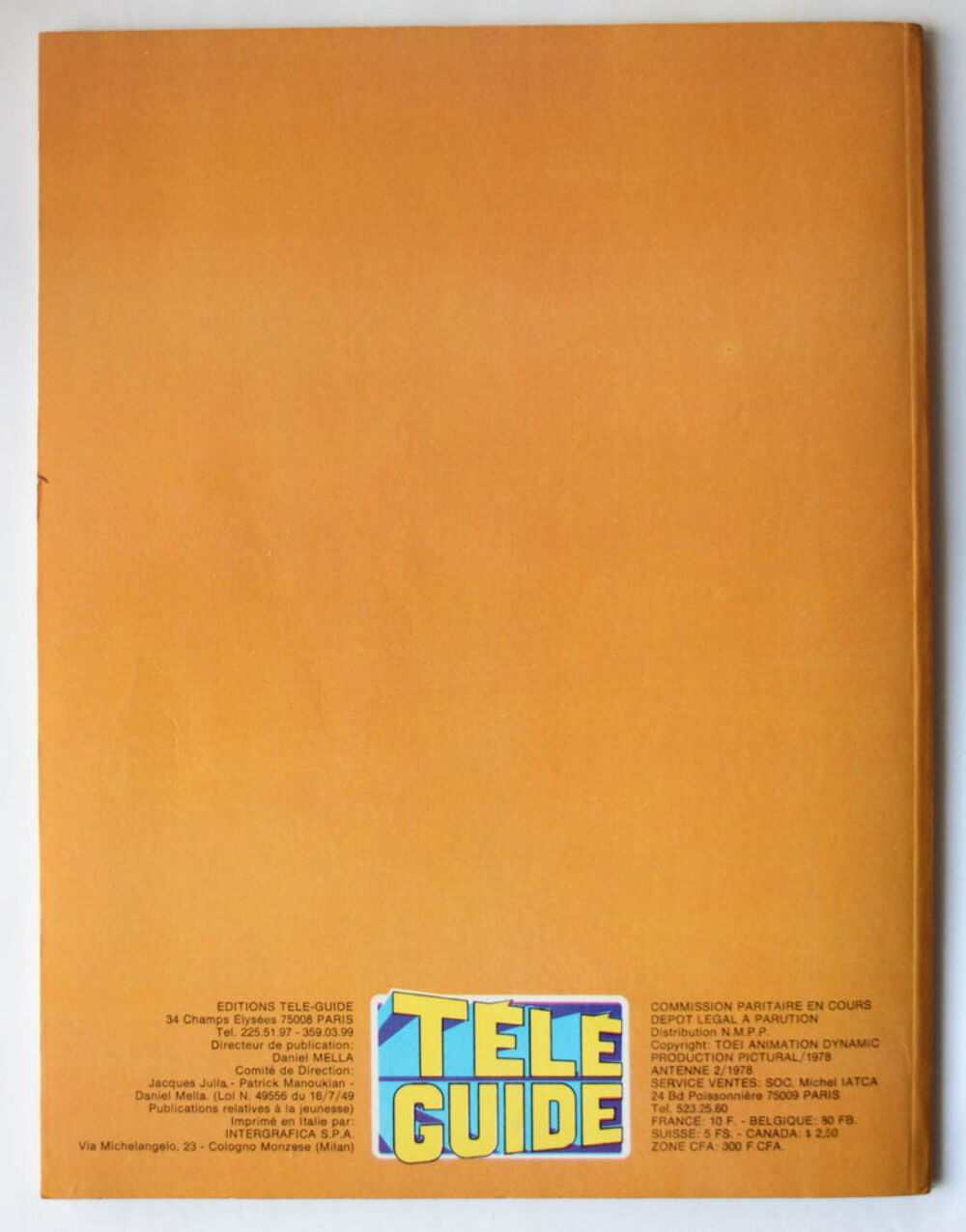 BD GOLDORAK -Tele guide - Antenne 2 - 1978 
n&deg;3 Livres et BD