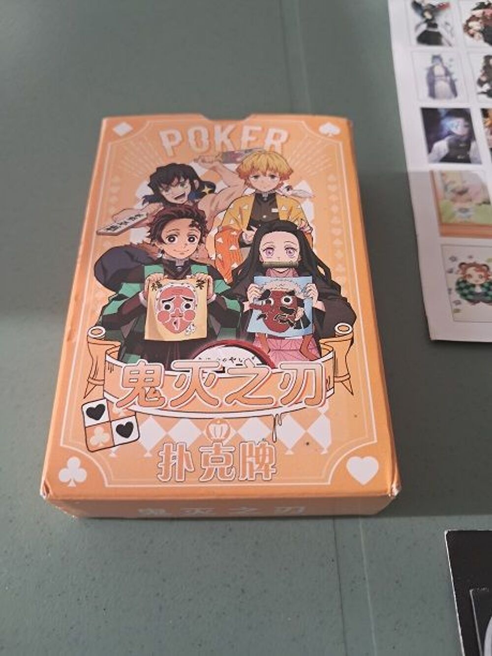 Lot Demon Slayers stickers jeu de poker manga anime Tv japon 
