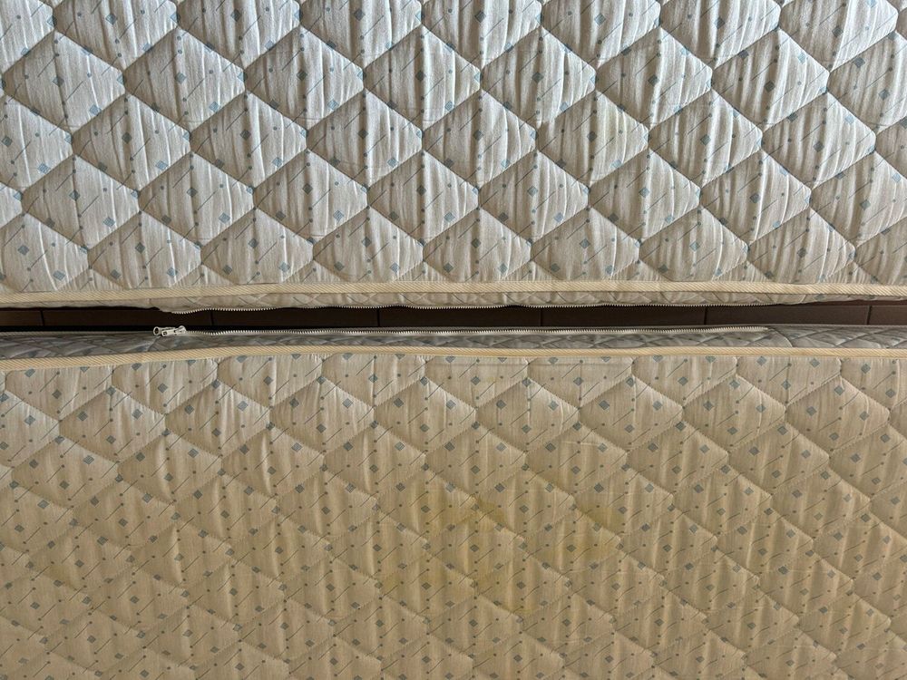 2 lits 190x70 sommier cadre &agrave; lattes avec matelas Meubles