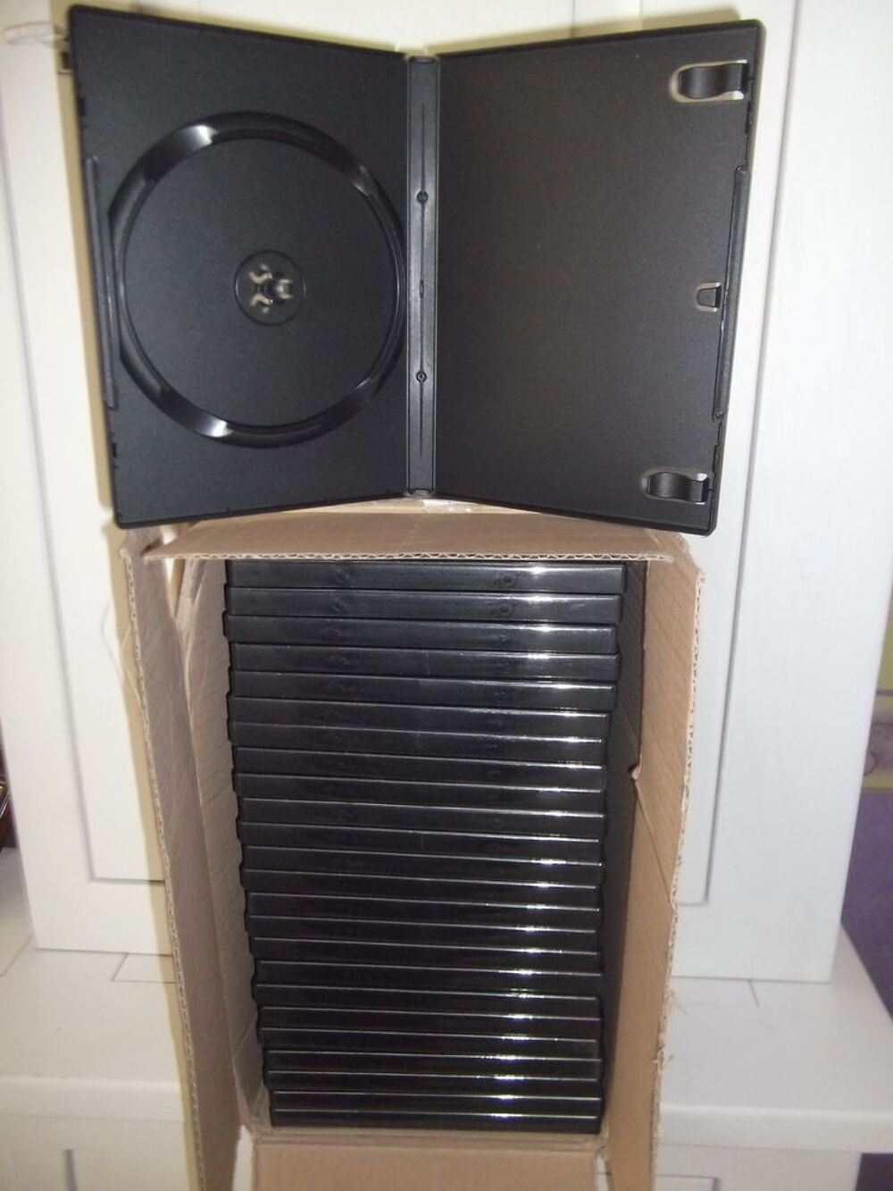 Lot de 25 bo&icirc;tiers noirs pour DVD Photos/Video/TV