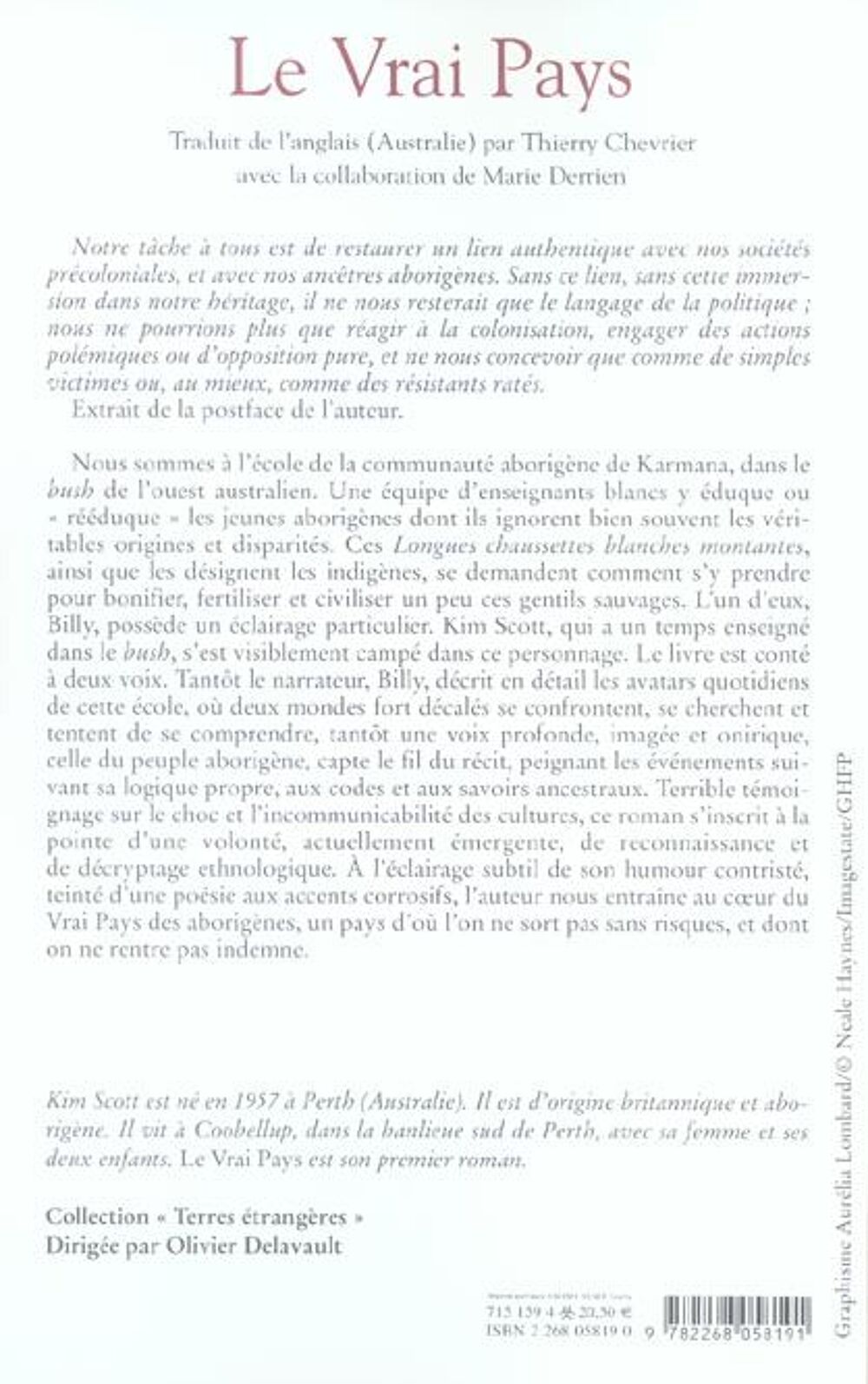 Le vrai pays Livres et BD