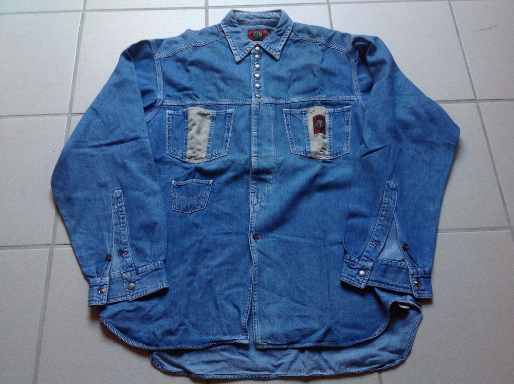 CHEMISE REPLAY EN JEAN BLEU PROFOND TAILLE XL Vêtements