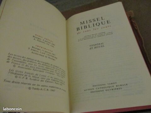 Missel biblique de tous les jours 1967 0 Mérignies (59)