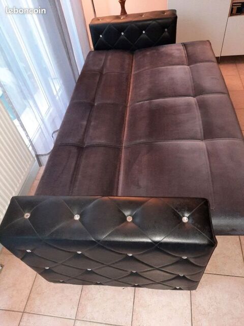 Canap�s convertibles + fauteuil en cuir 0 Courcouronnes (91)