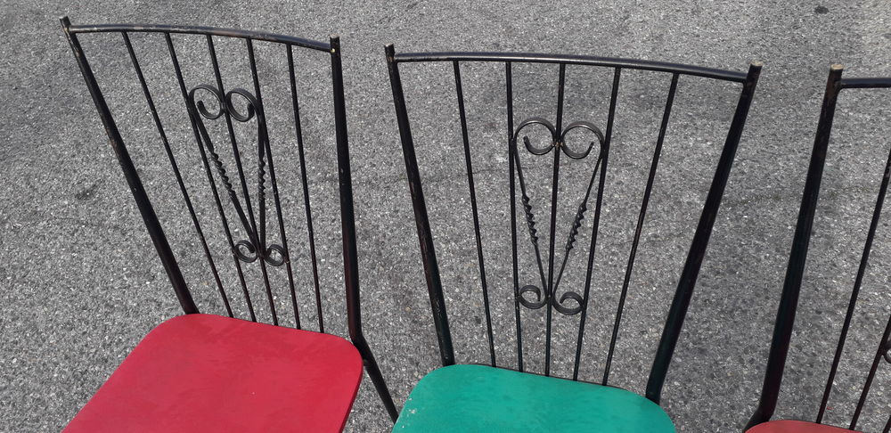 04 chaises Colette Gueden ann&eacute;es 1950/60 Meubles