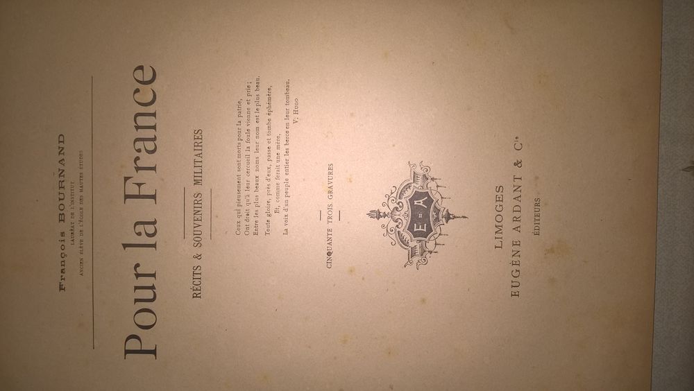 Livre FRAN&Ccedil;OIS BOURNAND Ann&eacute;e 1901. 