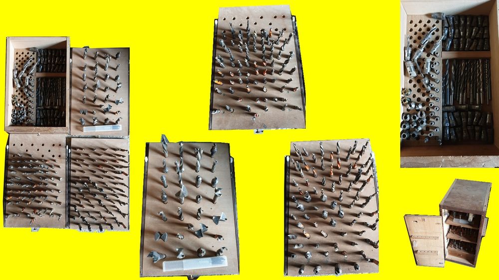 185 MECHES A BOIS ET FRAISES POUR LE BOIS AVEC MEUBLE Bricolage