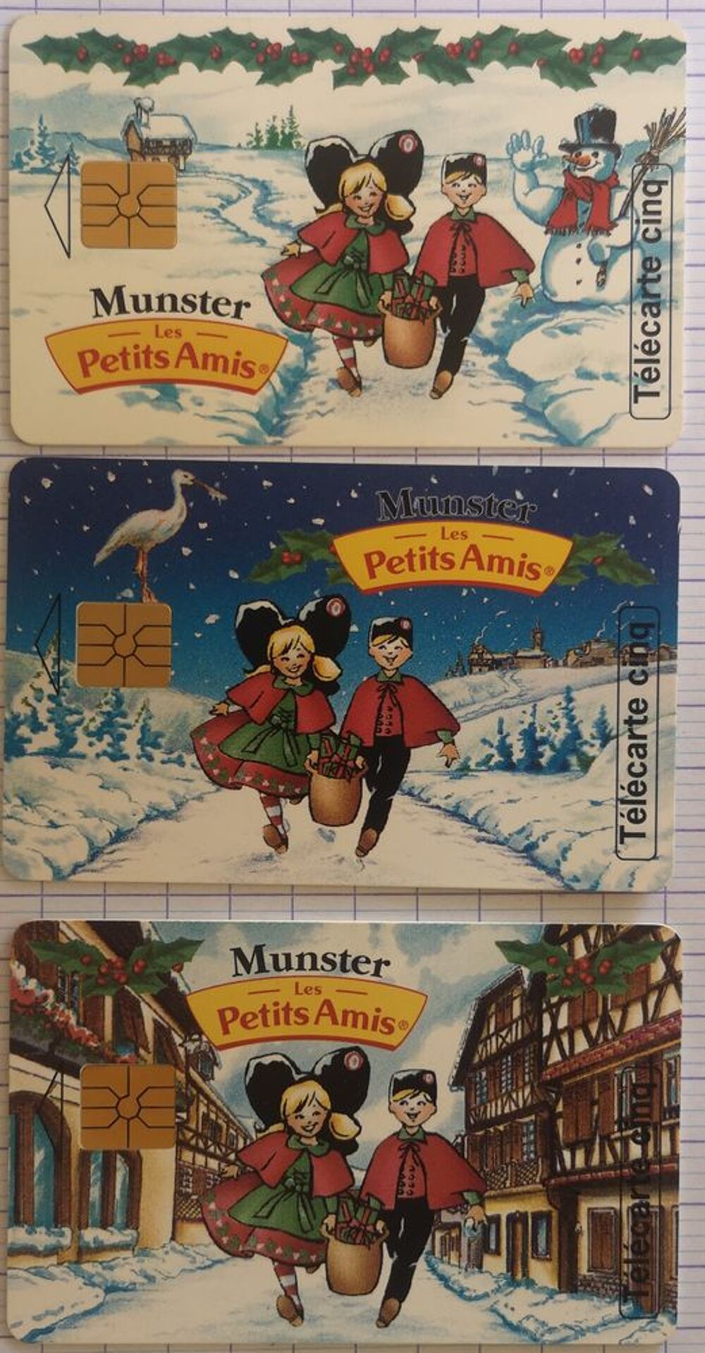 Lot 3 telecartes munster 