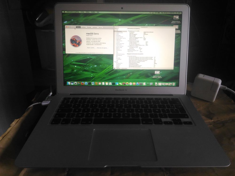 MACBOOK AIR 13" MI 2012 INTEL I5 1.8GHZ SSD 256 GO Matériel informatique