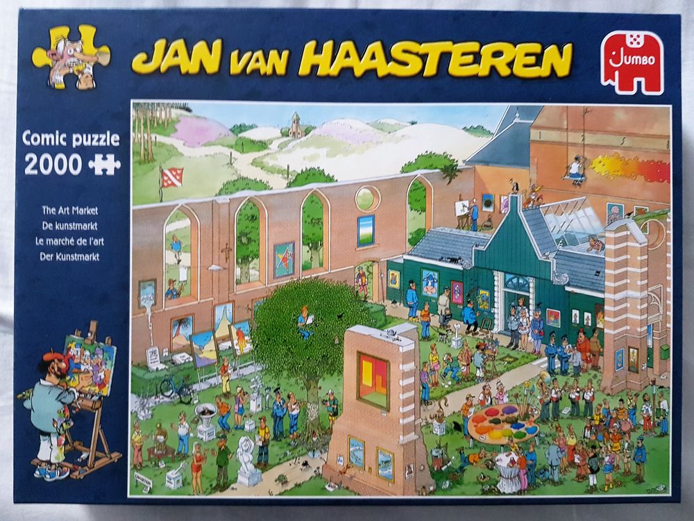 Puzzles Jan van Haasteren 2000 pcs : LE MARCHE DE L'ART Jeux / jouets