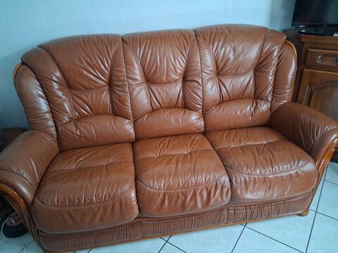 Canap cuir marron 60 Mont-de-Marsan (40)