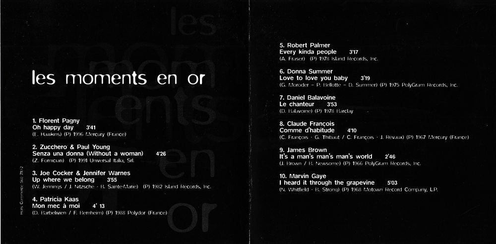 CD Les Moments En Or Objet Publicitaire RFM / Ap&eacute;ricube CD et vinyles