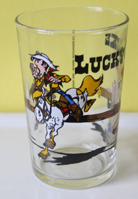 Verre moutarde vintage 1985 Lucky Luke 5 Issy-les-Moulineaux (92)