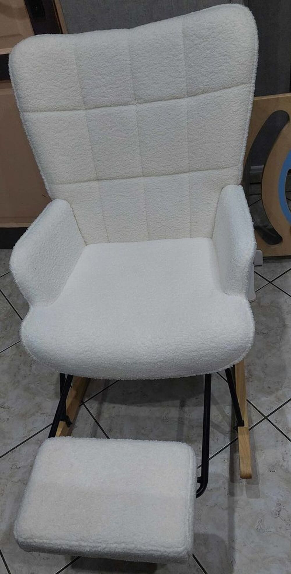 Fauteuil &agrave; Bascule avec Repose-Pieds Meubles