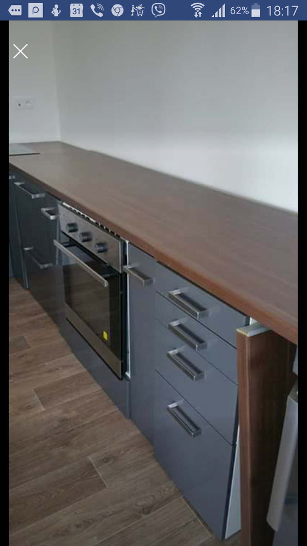 PLAN DE TRAVAIL STRATIFIE IKEA COULEUR NOYER 
Bricolage