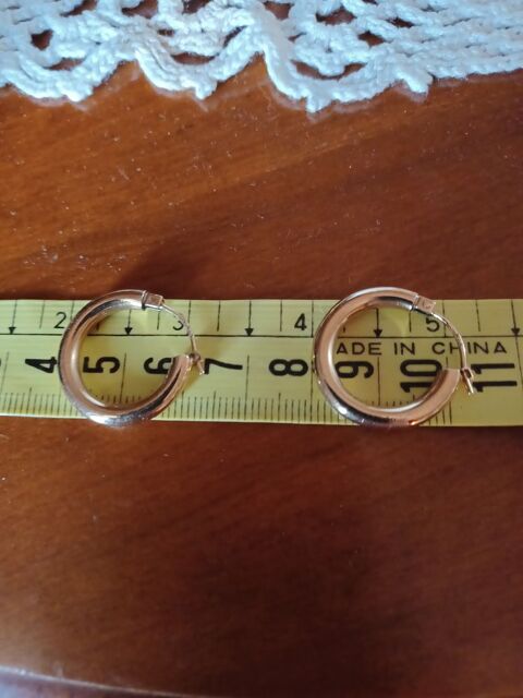  Boucles  d oreilles   Cr�ole plaque or ( Fix ) 30 Wattignies (59)