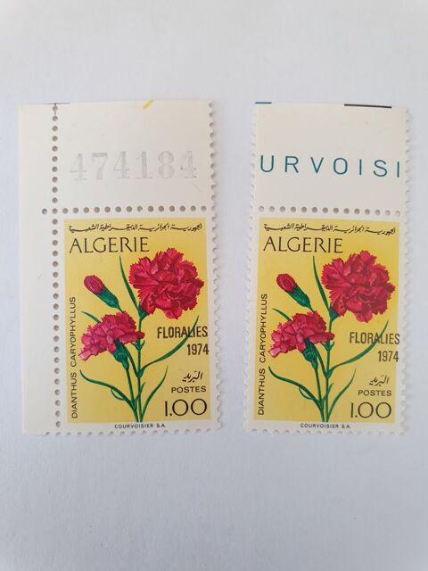 Timbres Algrie 1974 fleur rouge -lot 1.40 euro  0 Marseille 9 (13)