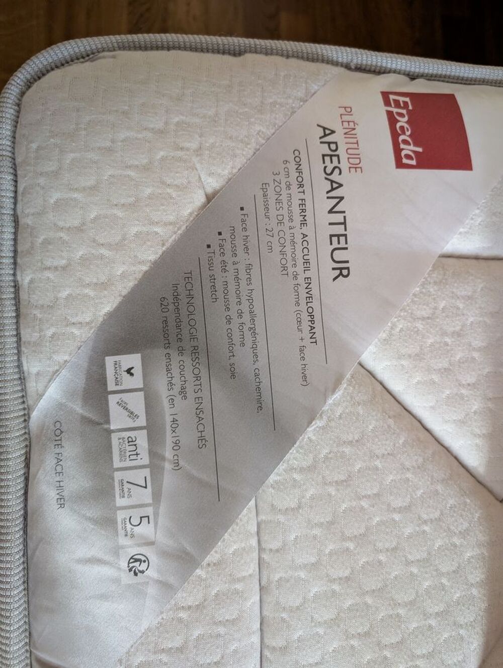 Ensemble Literie Complet Ep&eacute;da 140x190 (Matelas + Sommier) Meubles