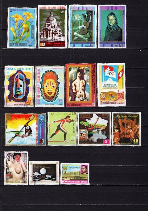 lot de 24 timbres de GUINEES 2 Les glisottes-et-Chalaures (33)