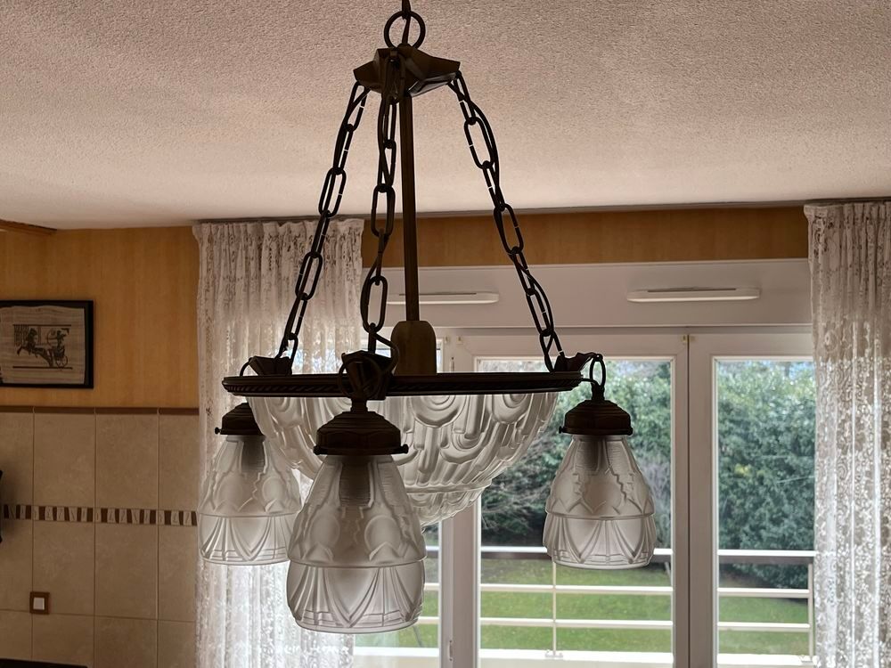 Lustre style art d&eacute;co (Voreppe 38) Décoration