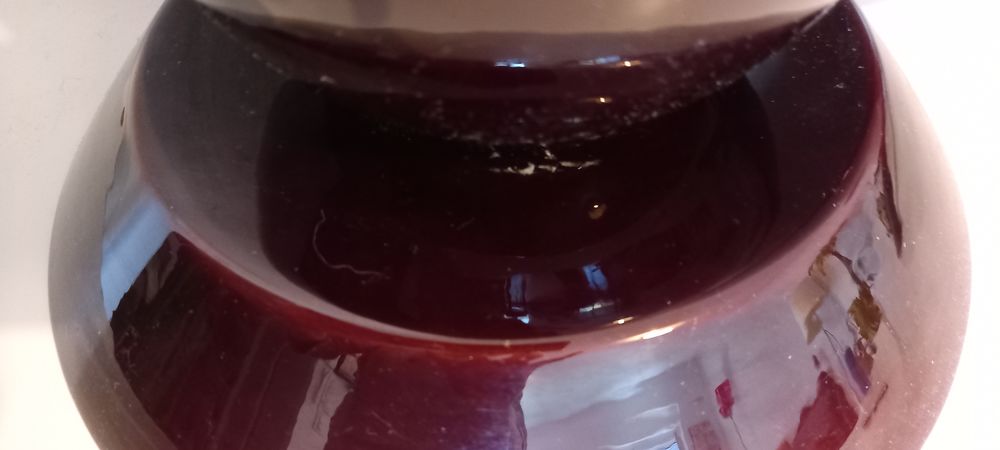 SUPERBE GRANDE LAMPE EN VERRE MARRON Dcoration