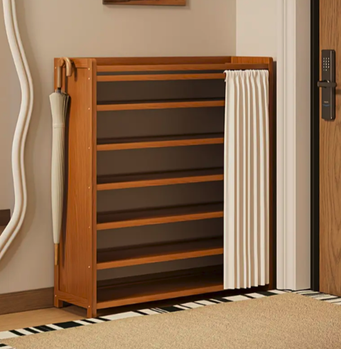 Meuble  chaussures en bois clair avec rideau ? rangement pr 35 Lyon 2 (69)