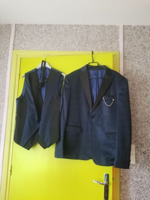 Veste de costume et gilet Marine brillant 80 Auby (59)