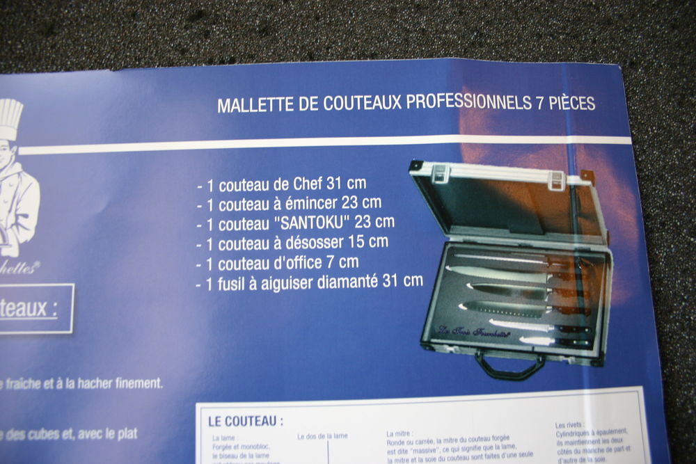 Malette de couteaux professionnels 7 pi&egrave;ces Cuisine