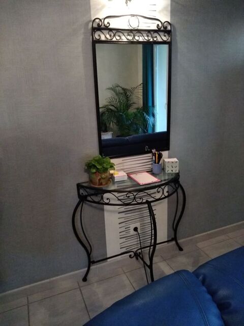 Miroir + console en fer forg� 30 Biol (38)