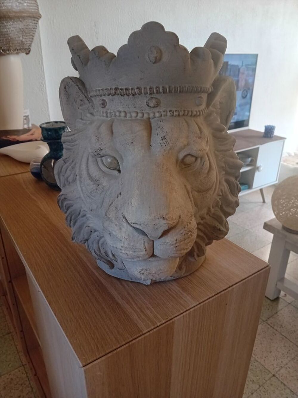 Cache pot t&ecirc;te de Lion Décoration