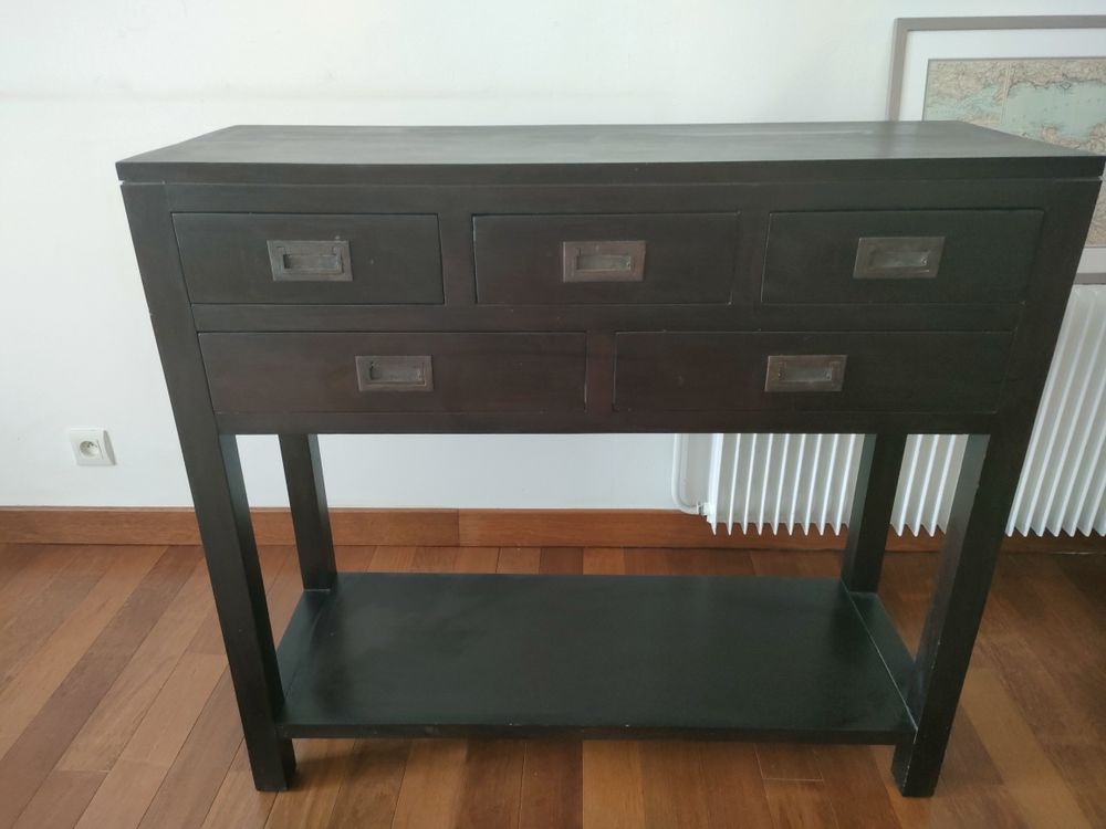 Console chic en bois de java Meubles