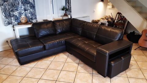Canap d'angle en cuir 440 Gnissac (33)