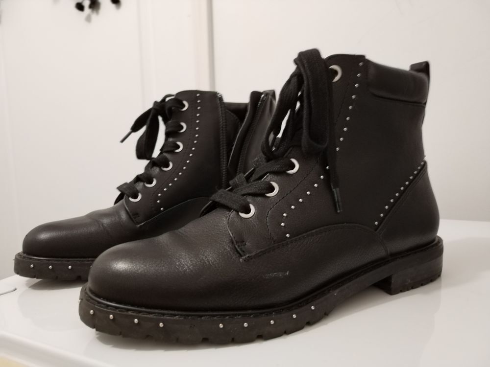 Bottines cuir noir taille 39 Chaussures