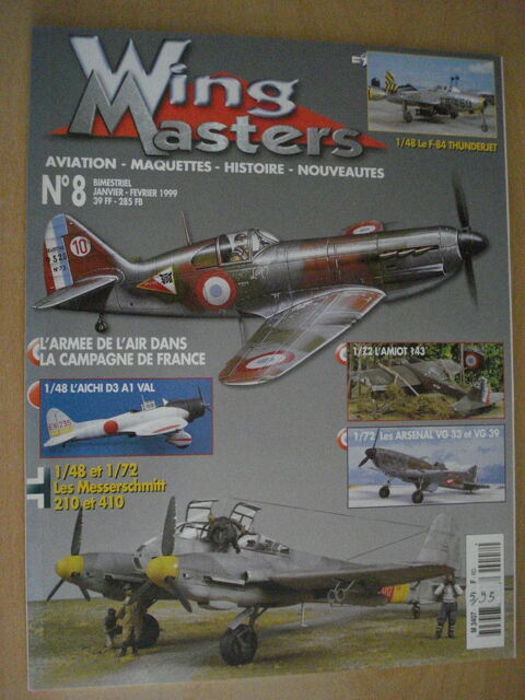 Wingmasters n° 8 - Amiot 143 - Arsenal VG 33 &39 6 Avignon (84)