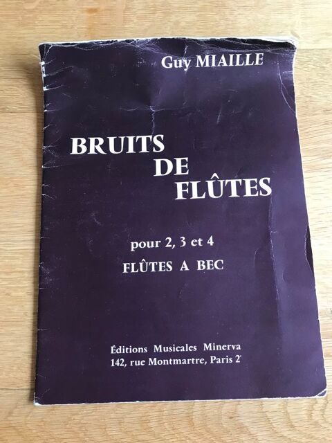 livret Bruits de flûtes musique de Guy Miaille 10 Caluire-et-Cuire (69)