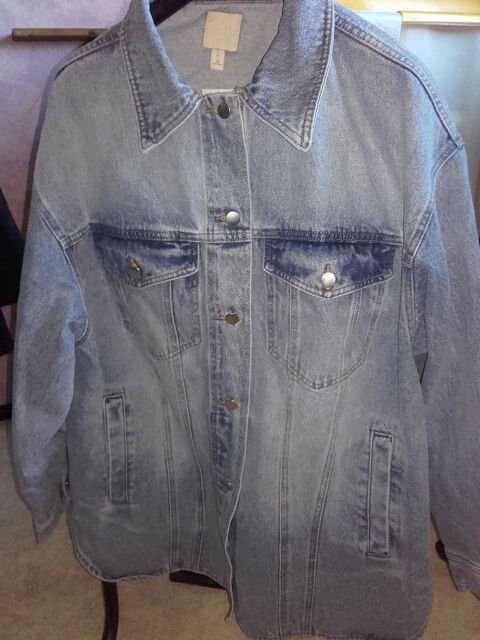 Veste en jean  3/4 oversize T 46 25 Troyes (10)