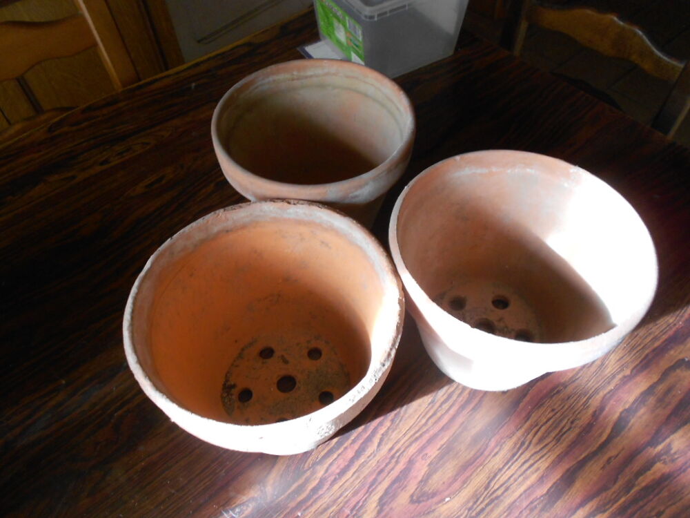 3 POTS EN TERRE CUITE VENIR SUR PLACE Jardin