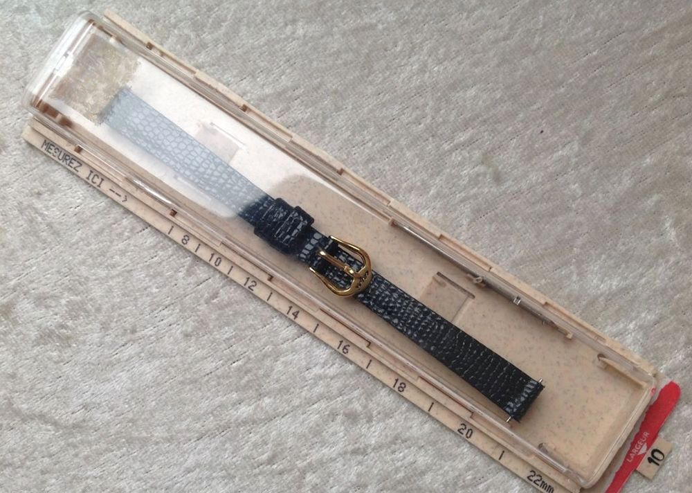 BRACELET MONTRE CUIR VACHETTE DOUBL&Eacute; CUIR TAILLE 10 Envoi Po Bijoux et montres