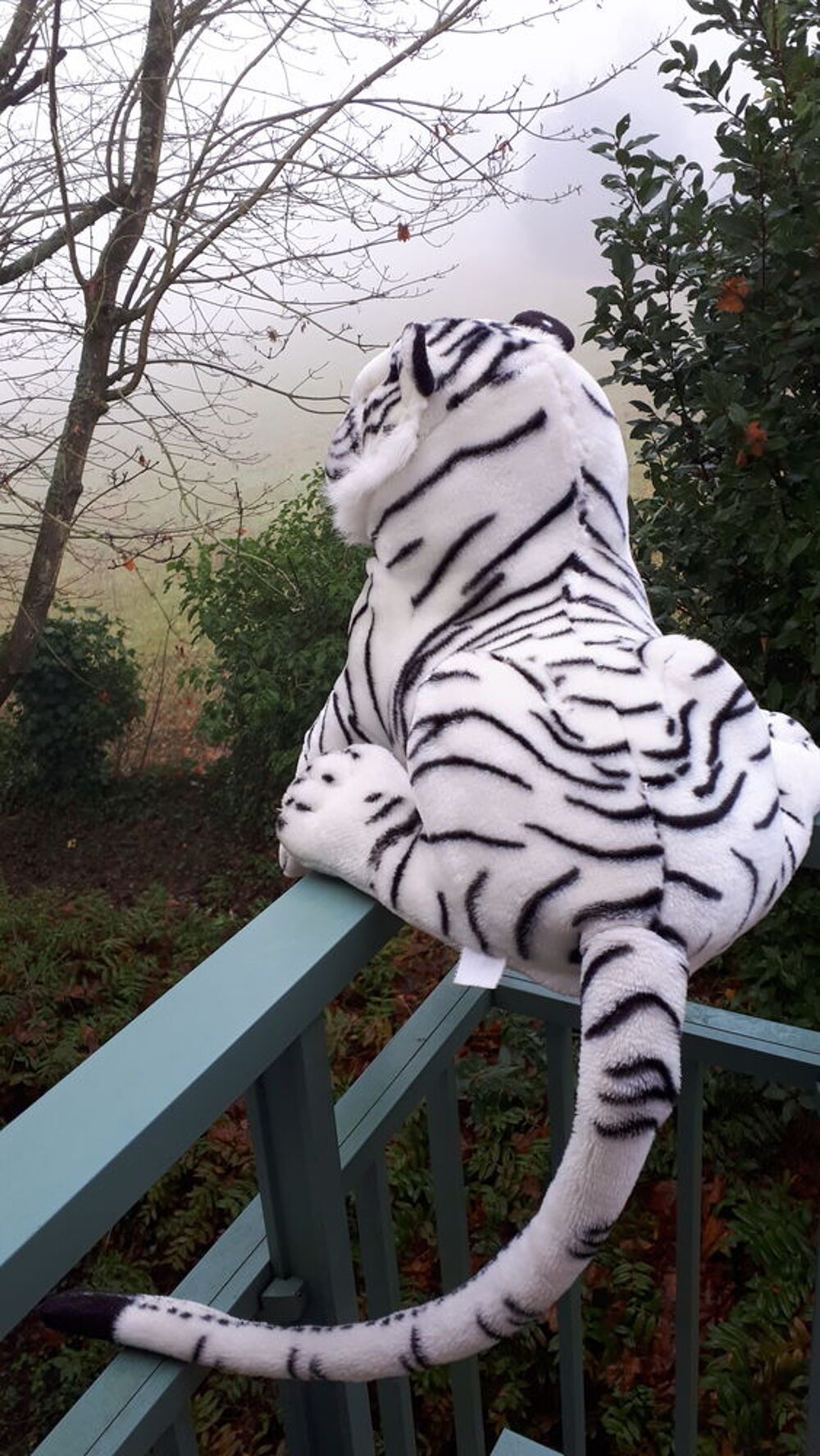 Peluche de tigre blanc ray&eacute; Jeux / jouets